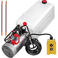 Mophorn Bomba Hidráulica 8L Cilindro Hidráulico 12V-2000W Bomba Hidráulica Remolque Tanque de Acción Simple Bomba…